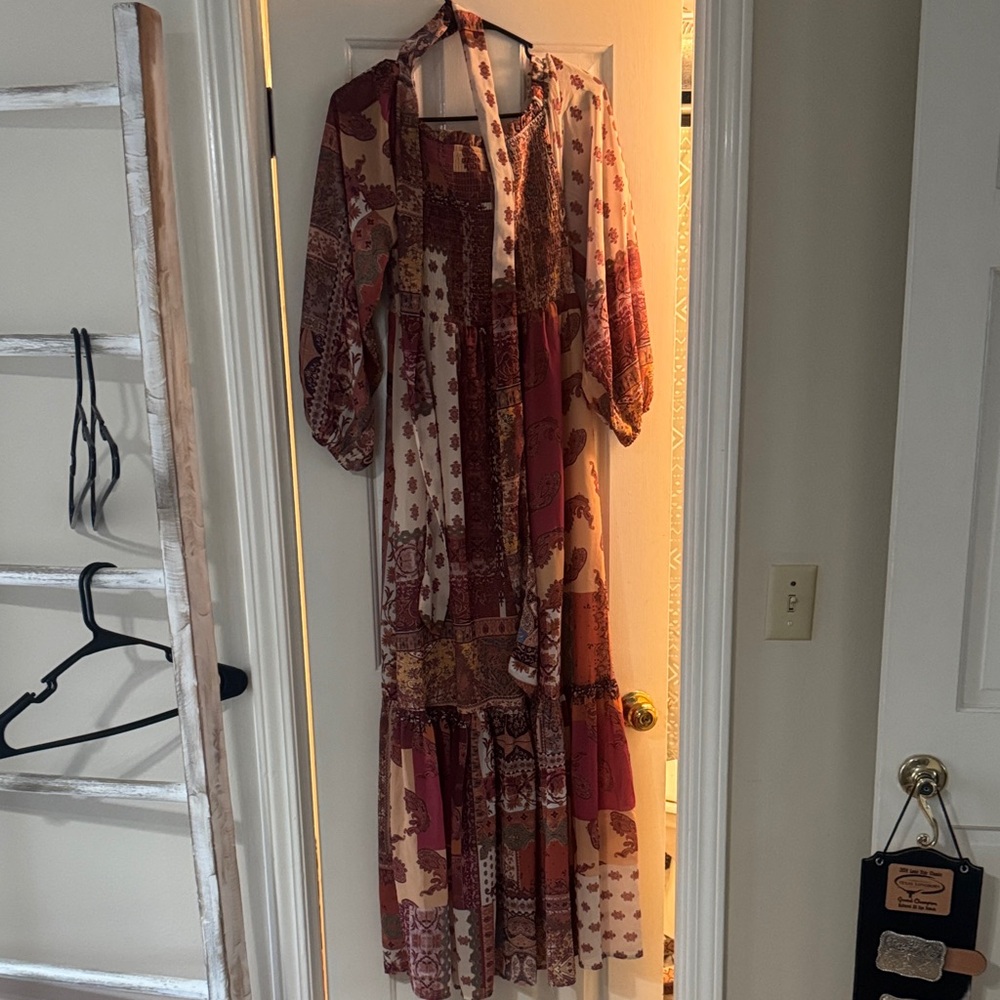 Flying tomato bohemian calf length dress